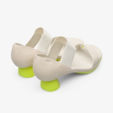 Camper Alright Heeled Sandals Cream - Womens Singapore HGIZUU-149